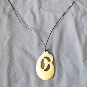 Maori New Zealand Hand Carved Bone Pendant